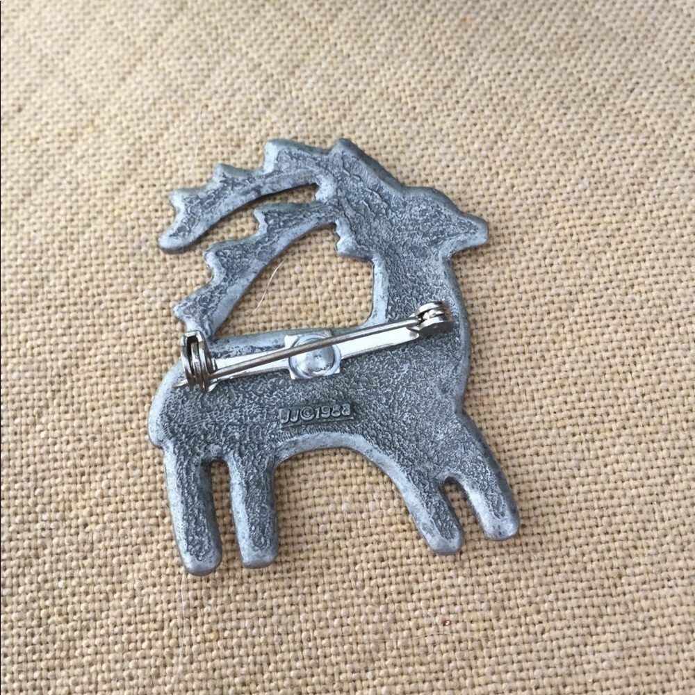 1988 Jonette Jewels Reindeer Pin Christmas - Picture 2 of 2